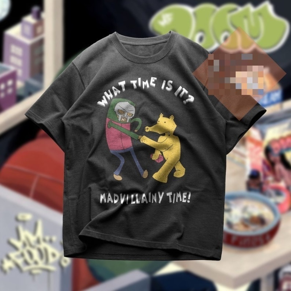 MF Doom T-shirt - MF Doom Madlib Madvillainy Tee Black Shirt